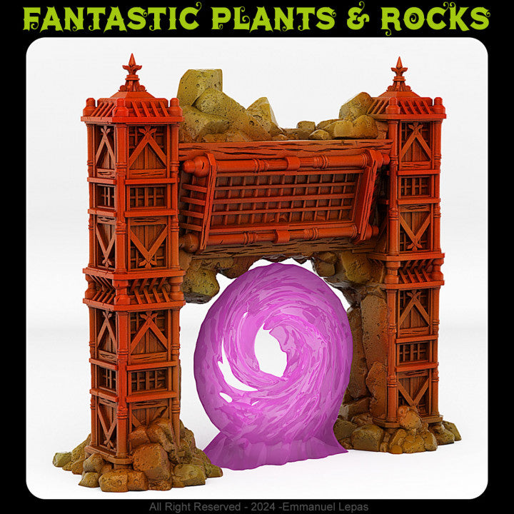 Ancient Asian Temple Portal With Its Ancestral Vortex Effect — creator render; models supplied unpainted