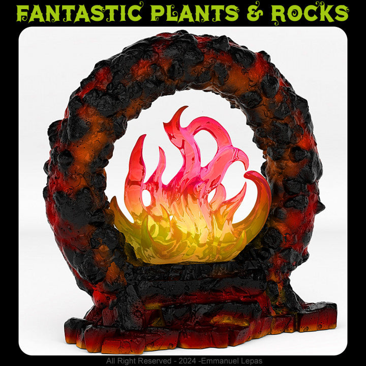 Lava Portal With Its Magma Fire Effect — creator render; models supplied unpainted