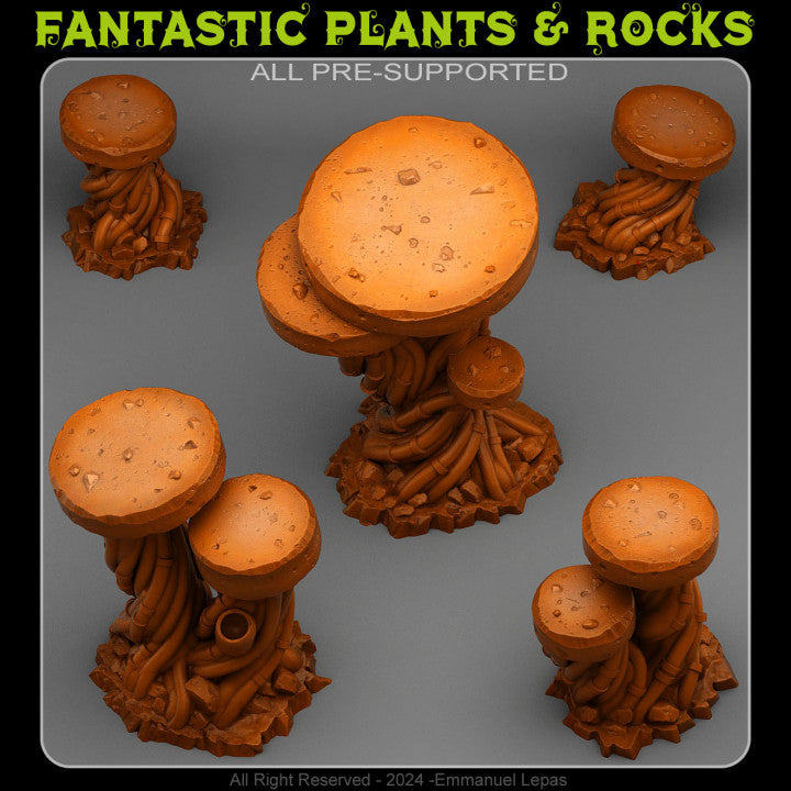 Cyber Desert Rocks — creator render; models supplied unpainted