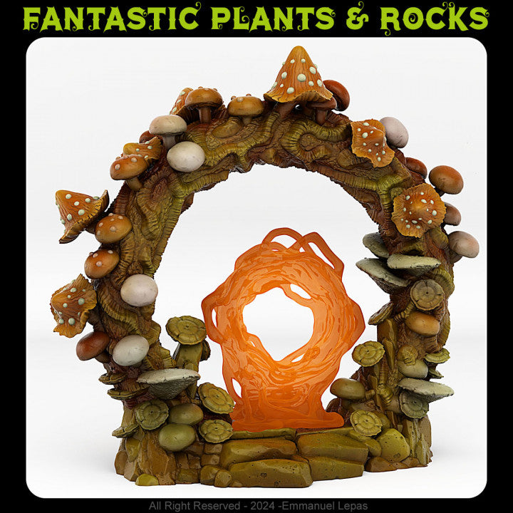 Forest Mushrooms Portal With Its Mushrooms Slime Effect — creator render; models supplied unpainted