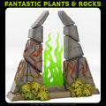 Temple Portal With Its Green Fire Effect — creator render; models supplied unpainted