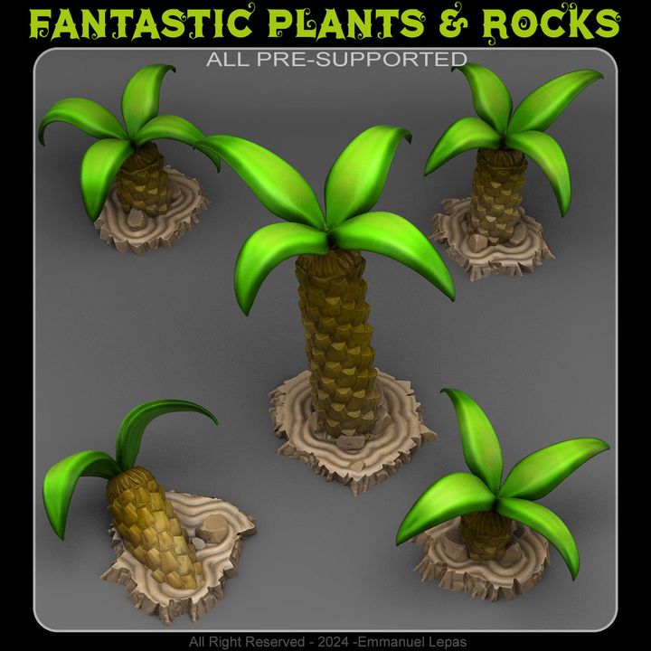 Island Palm — creator render; models supplied unpainted