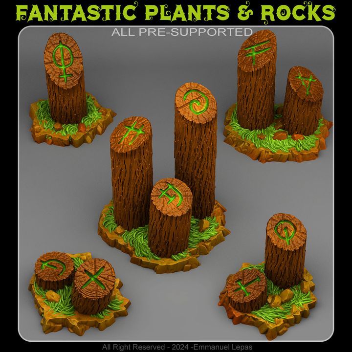 Mystical Tree Trunk — creator render; models supplied unpainted