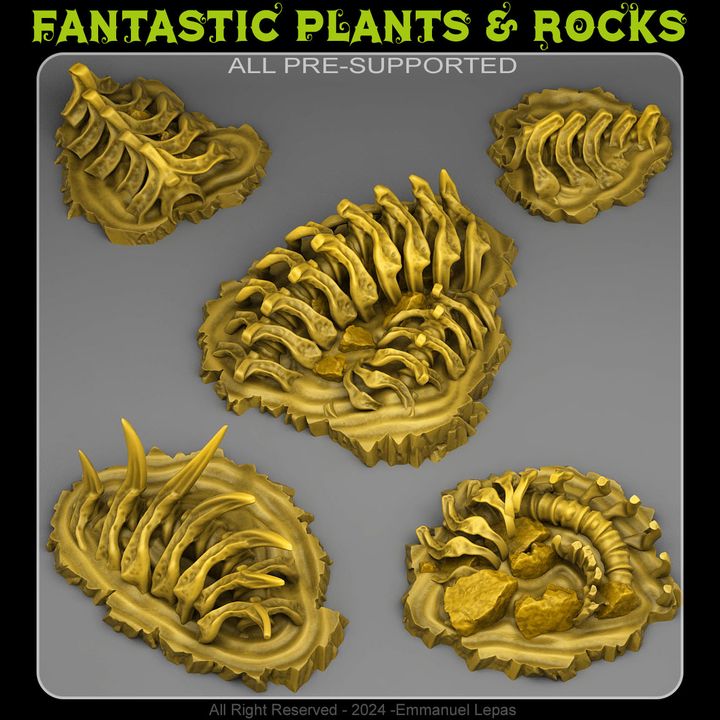 Fossilized Monster — creator render; models supplied unpainted