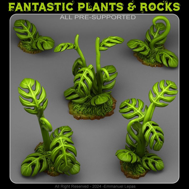 Giant Tropical Plants — creator render; models supplied unpainted