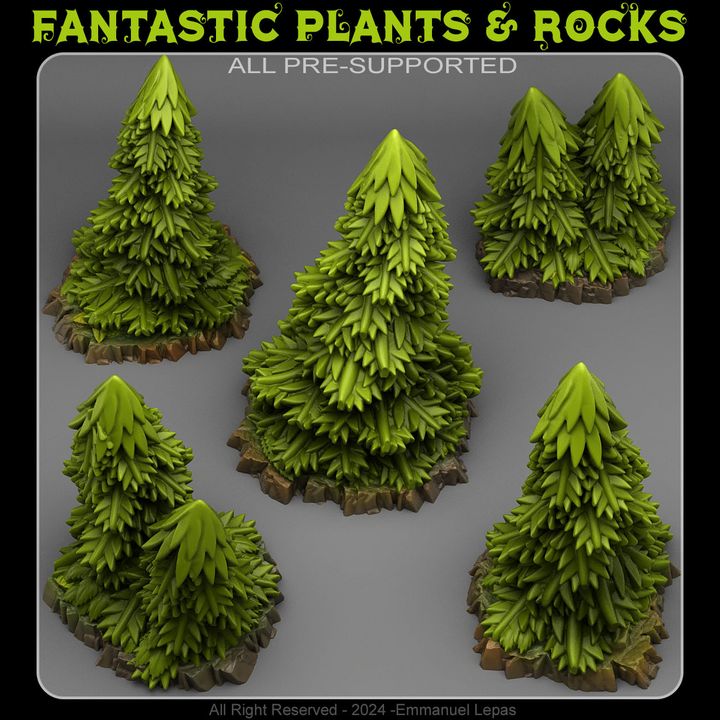 Pine Trees — creator render; models supplied unpainted