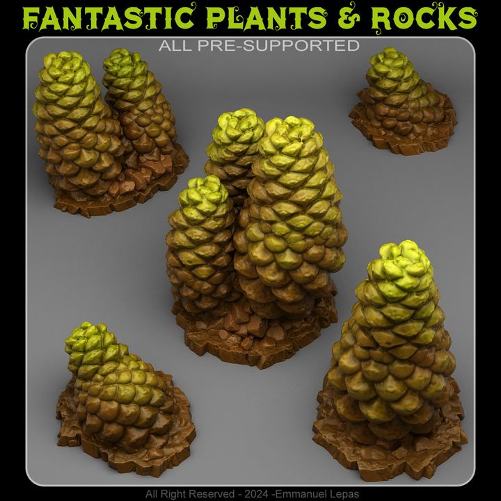 Pinecones Aberation — creator render; models supplied unpainted