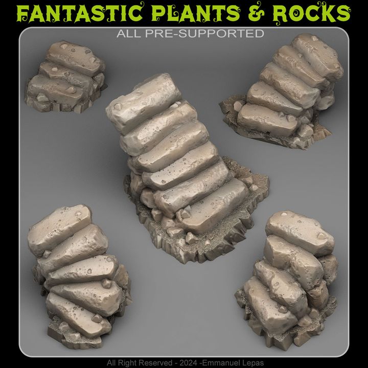 Natural Stone Stairs — creator render; models supplied unpainted