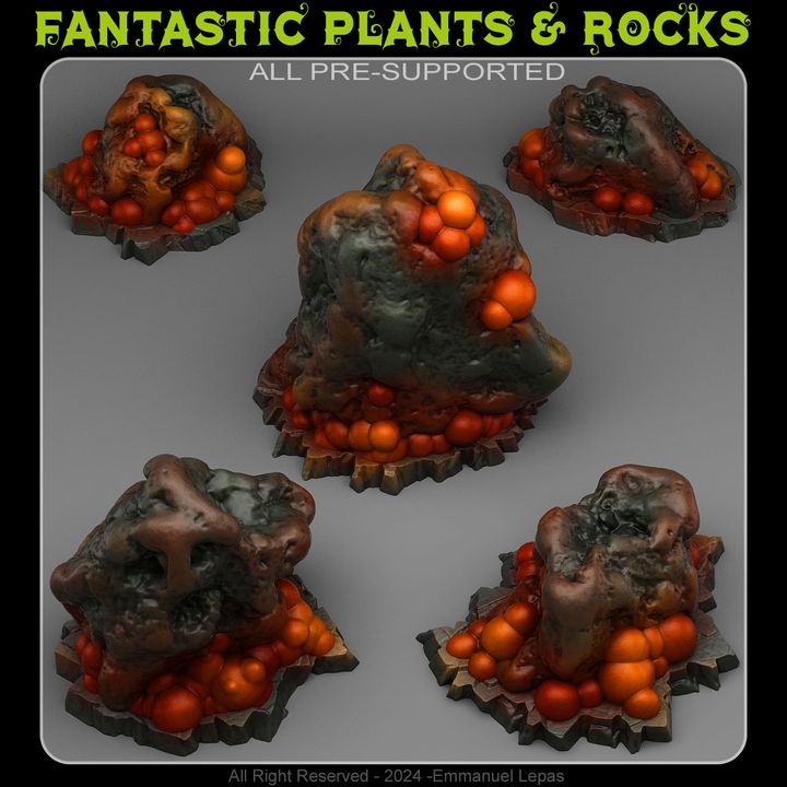 Virus Rocks — creator render; models supplied unpainted