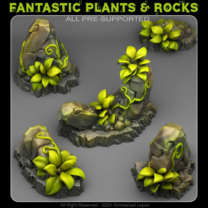 Tropical Rocks — creator render; models supplied unpainted