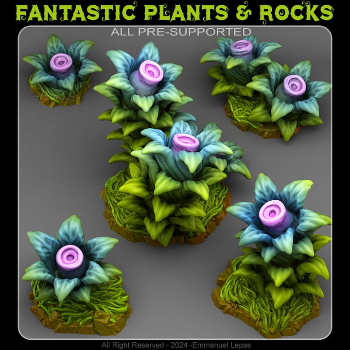 Dangerous Night Plants — creator render; models supplied unpainted