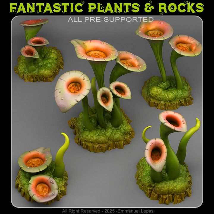 Toxic Swamp Plants — creator render; models supplied unpainted
