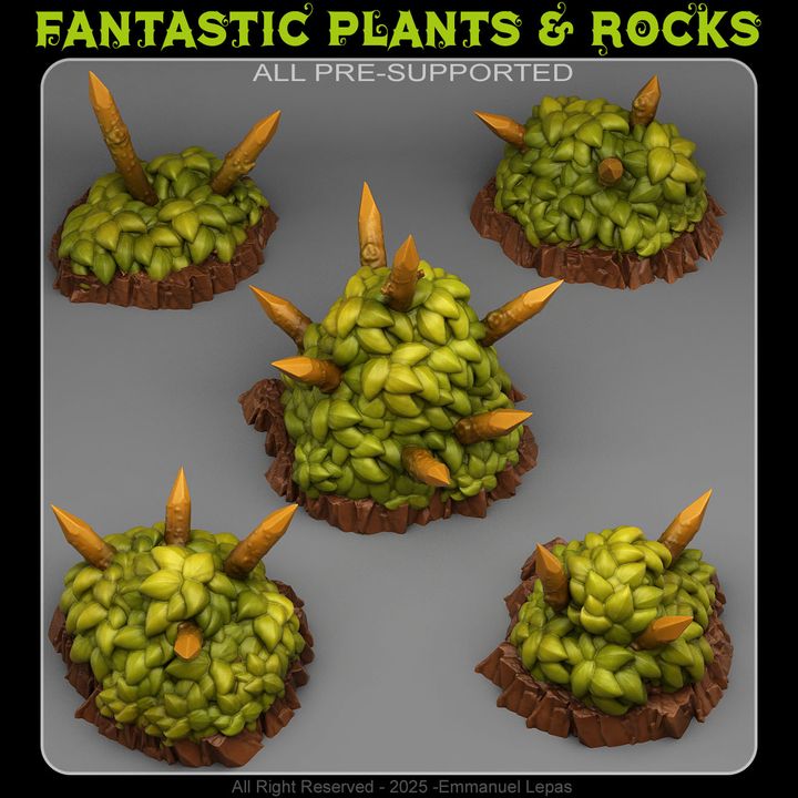 Grass Stake Trap — creator render; models supplied unpainted