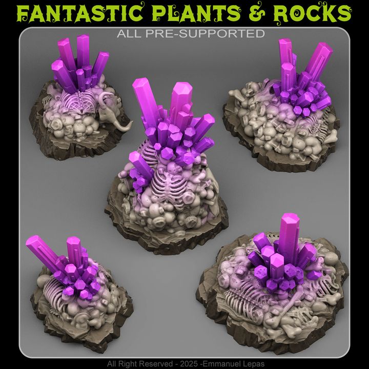 Necrotic Crystals — creator render; models supplied unpainted
