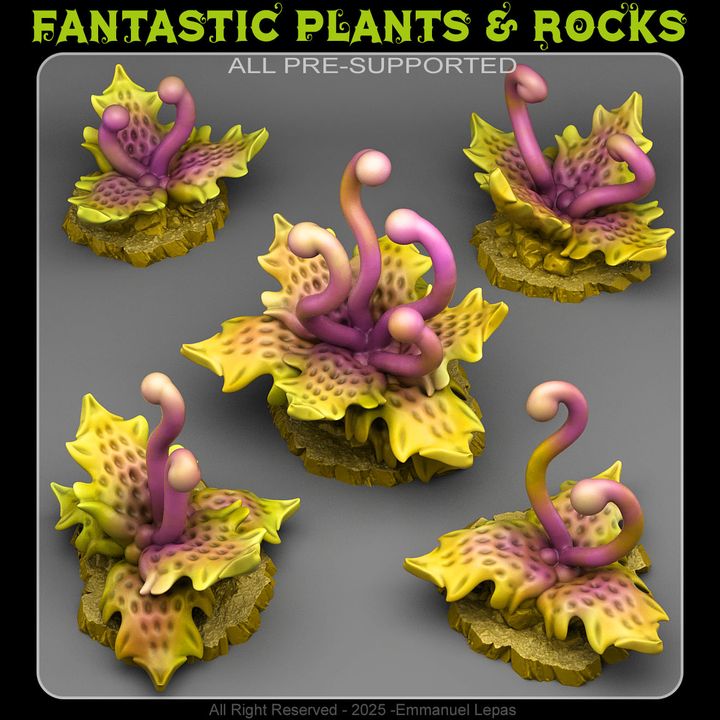 Carnivorous Tentacle Plants — creator render; models supplied unpainted