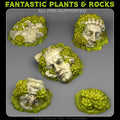 Overgrown Statues — creator render; models supplied unpainted