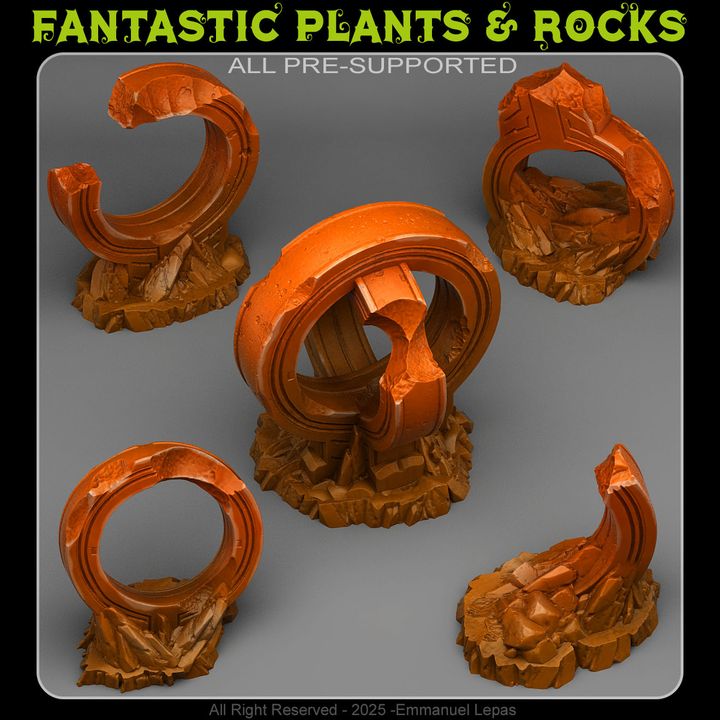 Mystical Martian Rings — creator render; models supplied unpainted
