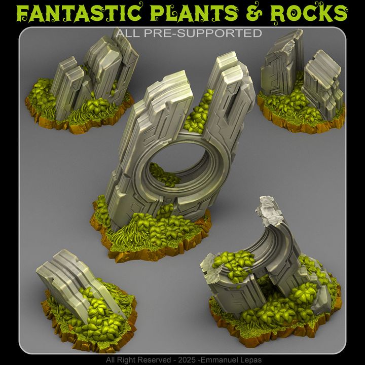 Overgrown Relics — creator render; models supplied unpainted