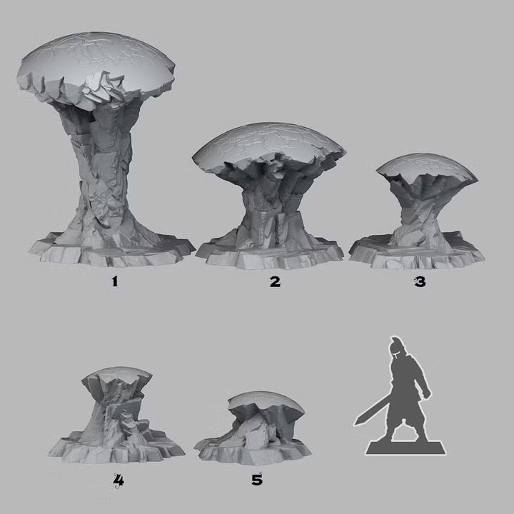 Alien Ruin Spheres — creator scale reference; reference figure not included
