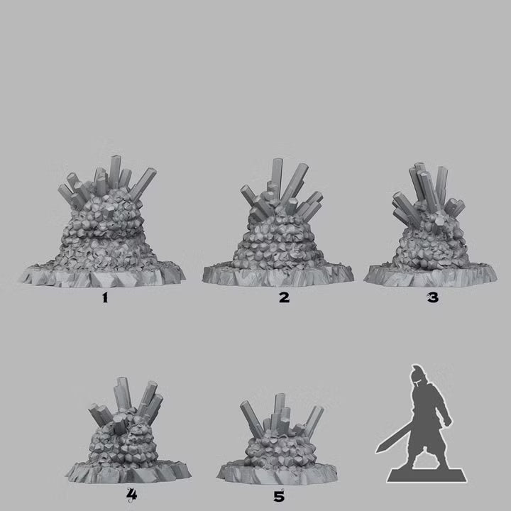 Cave Blazing Crystals — creator scale reference; reference figure not included