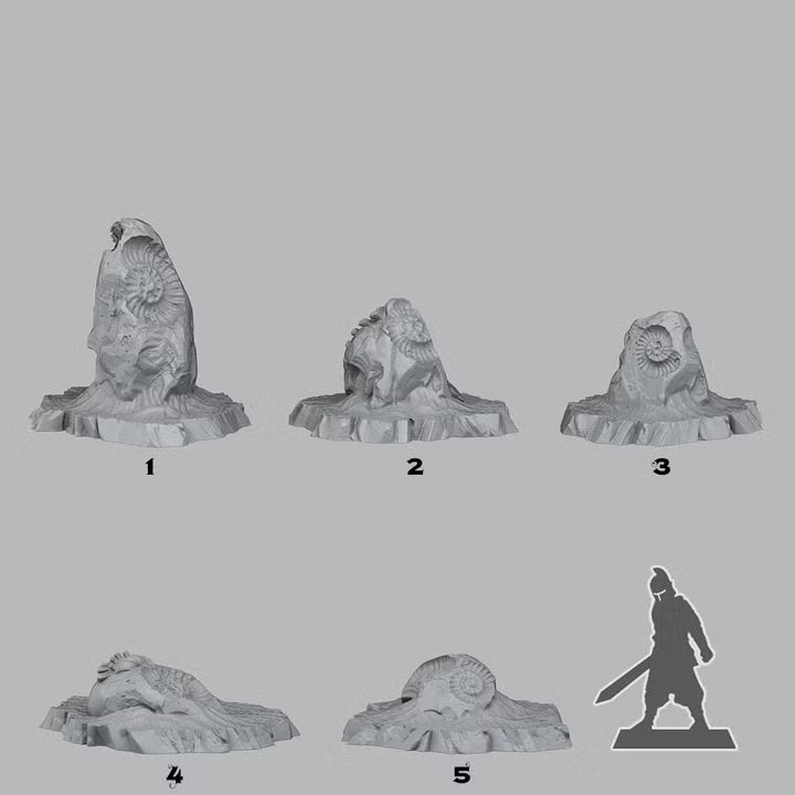 Fossil Rocks — creator scale reference; reference figure not included