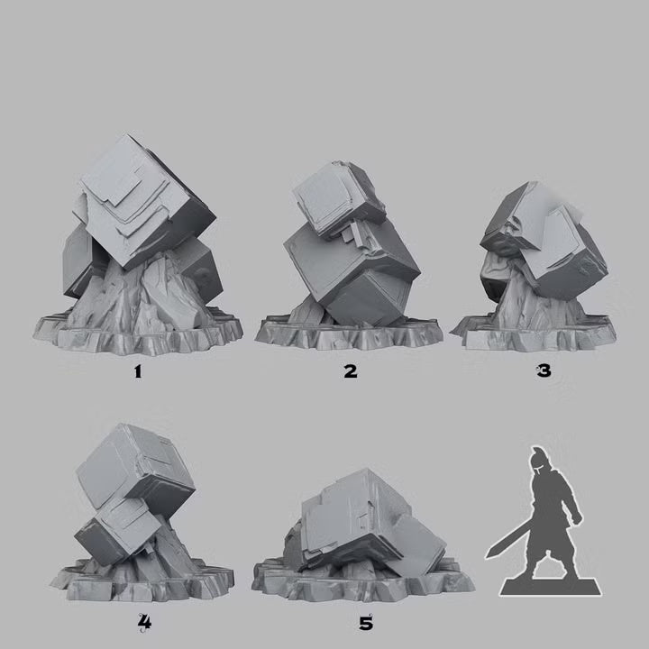 Sci Fi Cubic Stones — creator scale reference; reference figure not included
