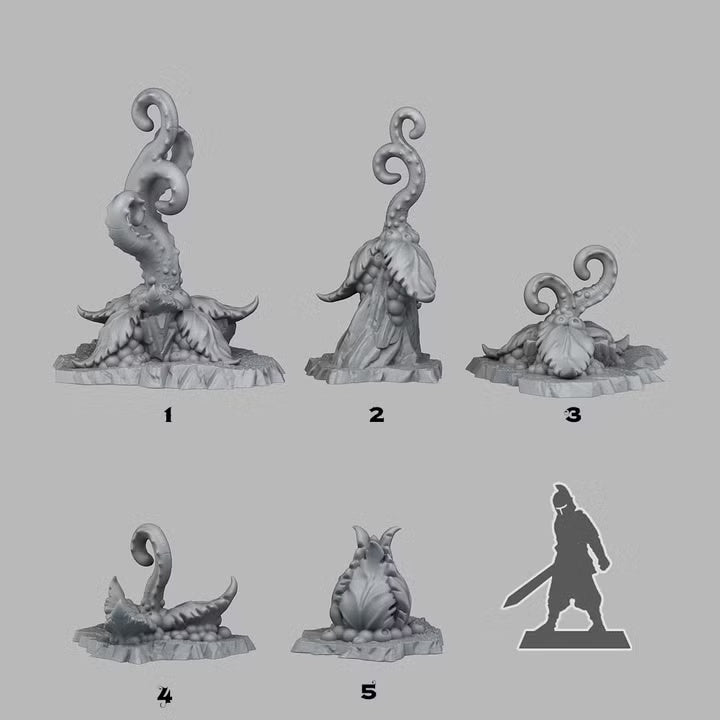 Alien Tentacle Plants — creator scale reference; reference figure not included