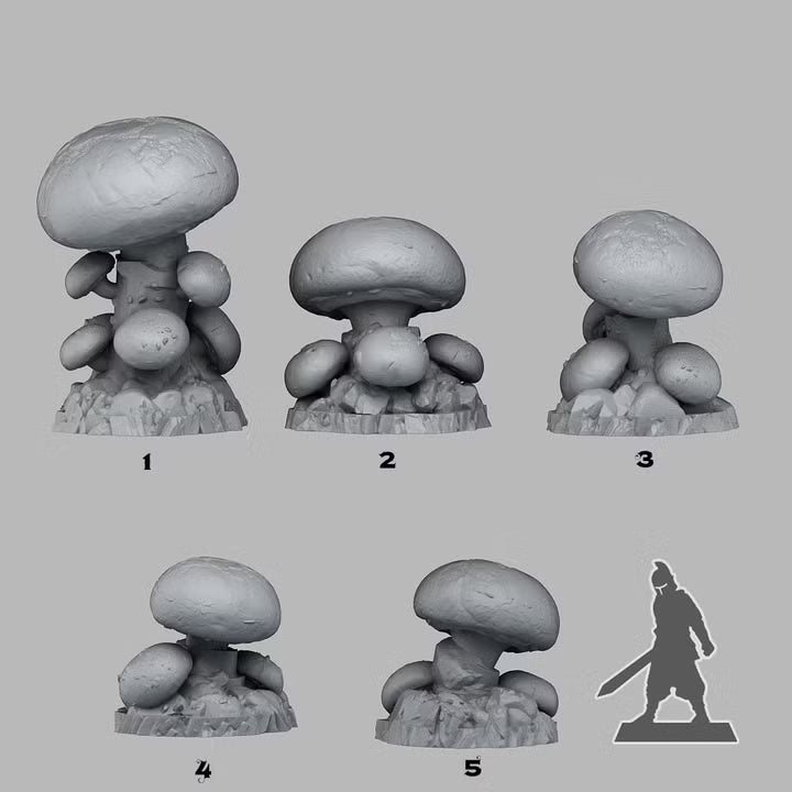 Cave Mushrooms — creator scale reference; reference figure not included