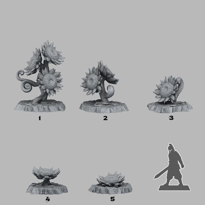 Fairy Sunflowers — creator scale reference; reference figure not included