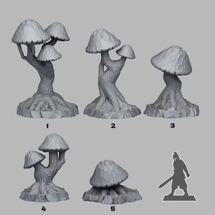 Giant Mushrooms — creator scale reference; reference figure not included
