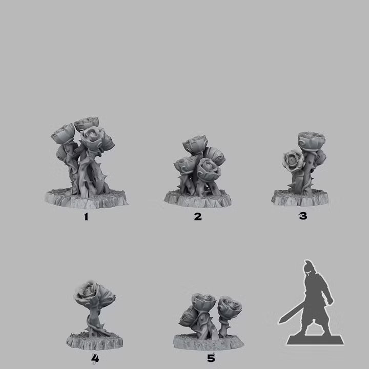 Giant Mystic Roses — creator scale reference; reference figure not included