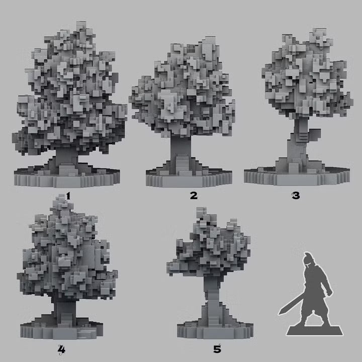 Pixel Trees — creator scale reference; reference figure not included
