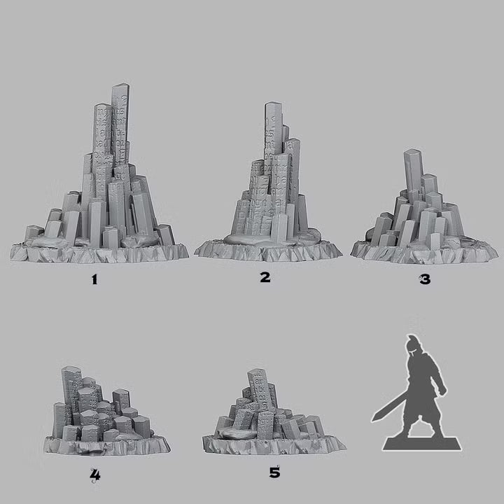 Witcher Crystal Stones — creator scale reference; reference figure not included