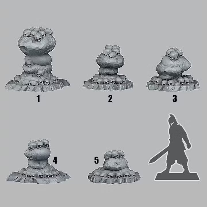 Ancient Cannibal Stones — creator scale reference; reference figure not included
