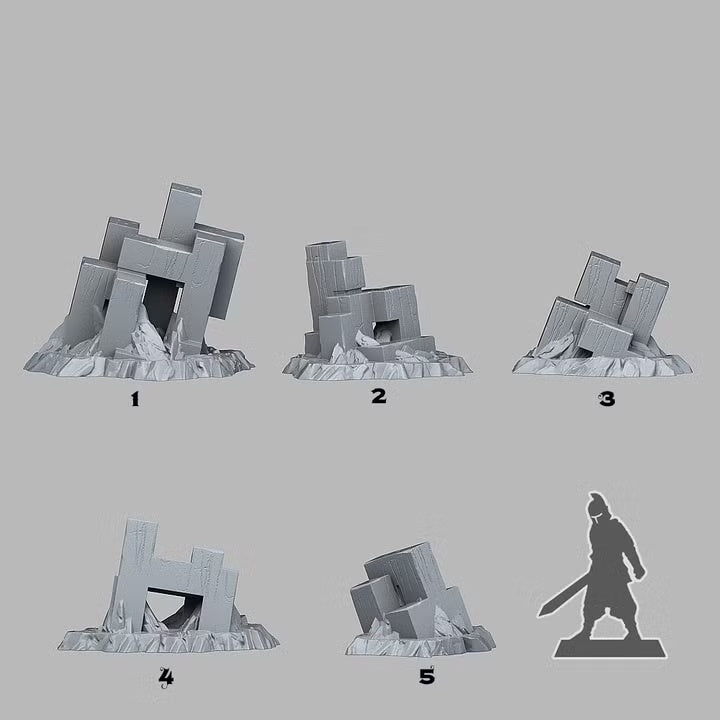 Abstract Desert Rocks — creator scale reference; reference figure not included