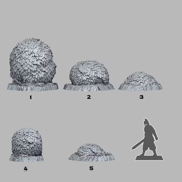 Green Round Bush — creator scale reference; reference figure not included