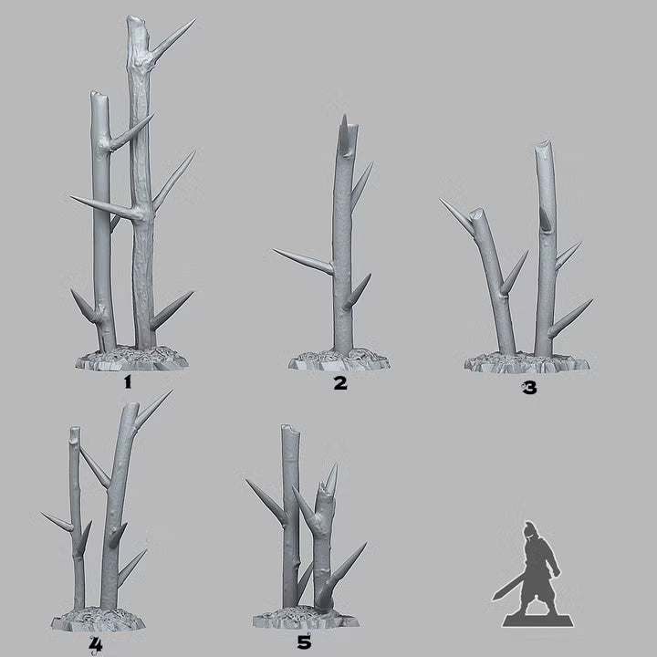 Pointy Dangerous Trees — creator scale reference; reference figure not included