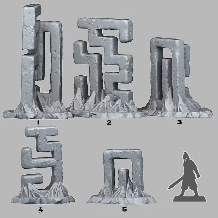 Mysterious Asian Stones — creator scale reference; reference figure not included