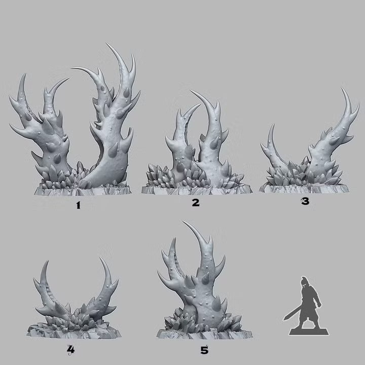 Underdark Claws Plants — creator scale reference; reference figure not included