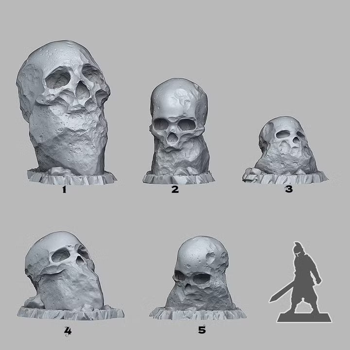 Giant Skull Stones — creator scale reference; reference figure not included