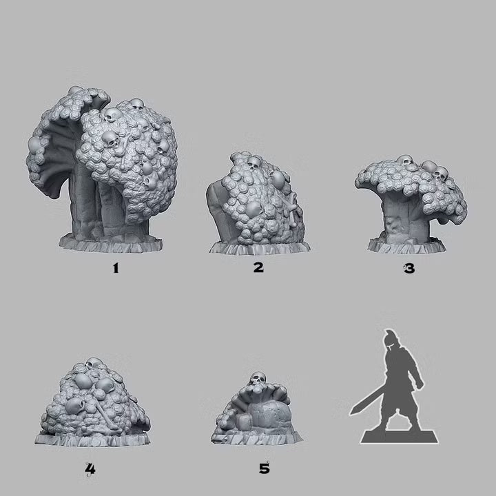 Mystical Death Flowers — creator scale reference; reference figure not included