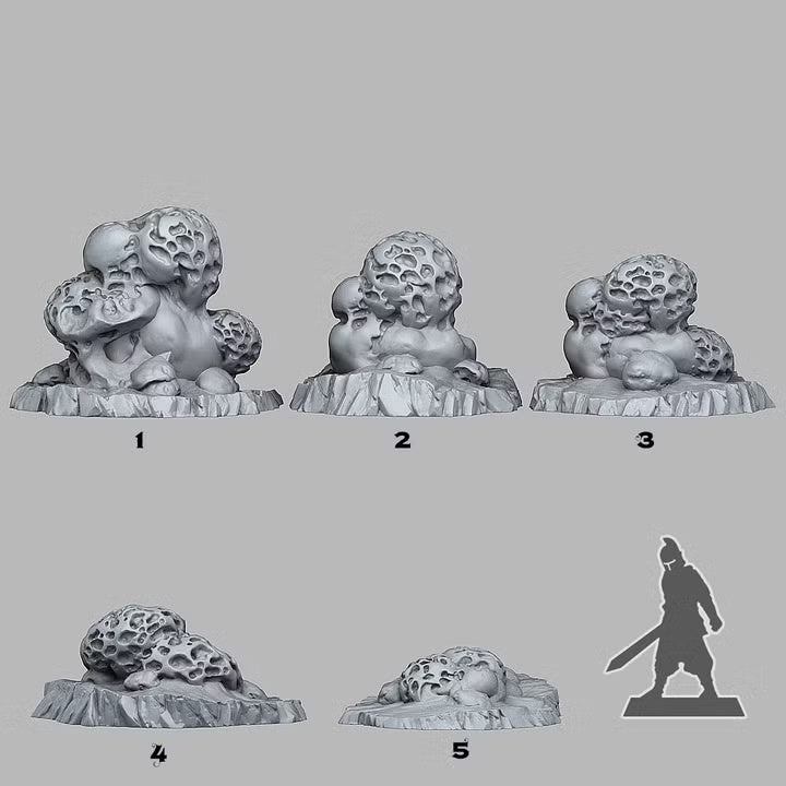 Wormhole Mushrooms — creator scale reference; reference figure not included