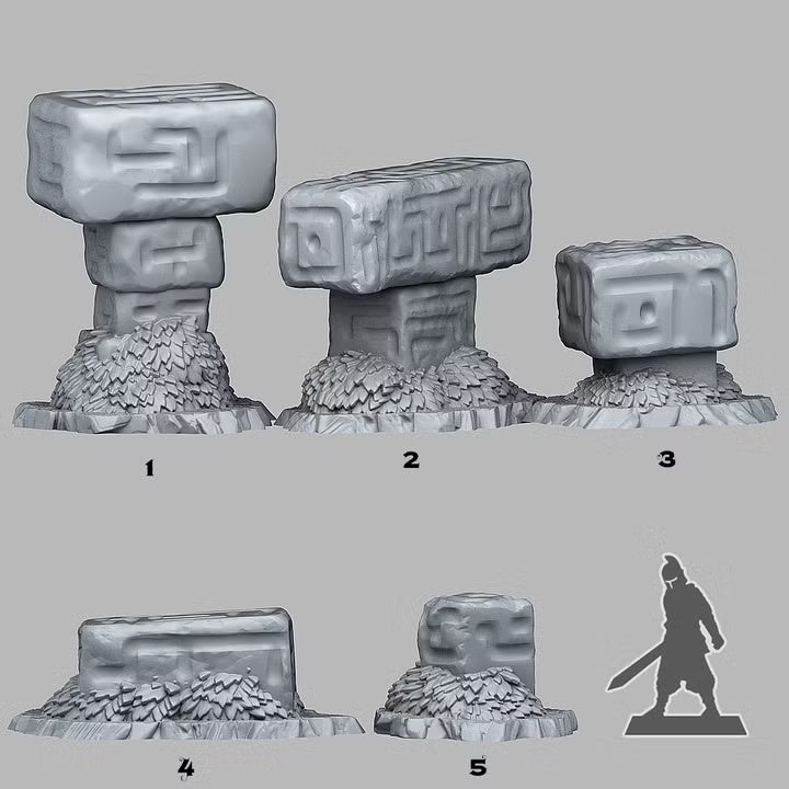 Mysterious Alien Stones — creator scale reference; reference figure not included