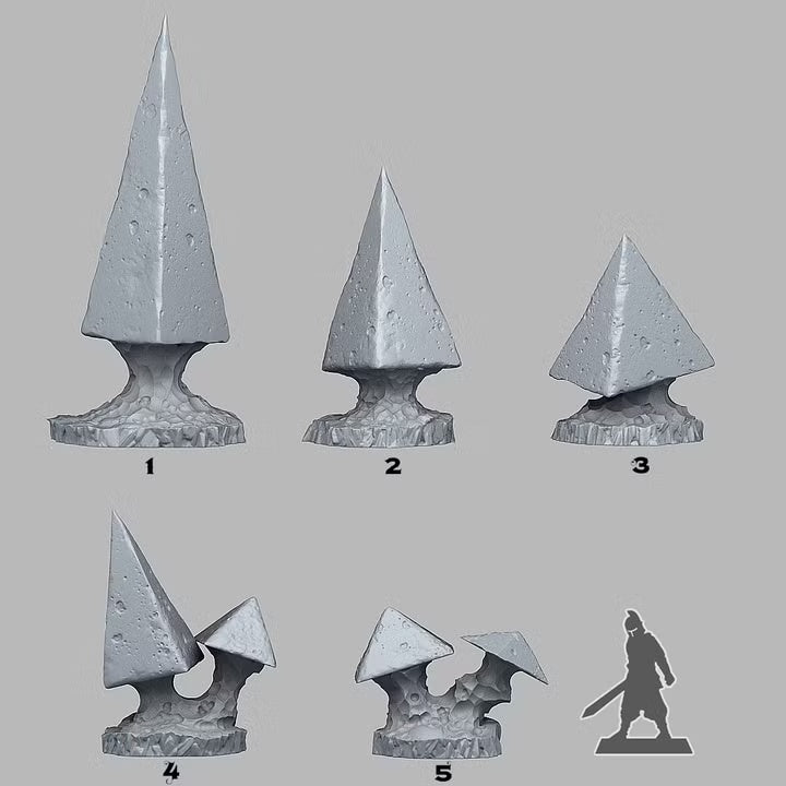 Pyramid Mushrooms — creator scale reference; reference figure not included
