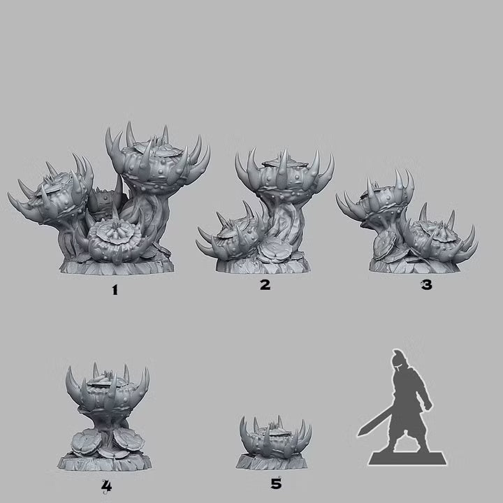 Underdark Flowers — creator scale reference; reference figure not included