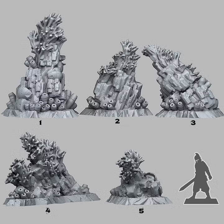 Mystical Coral Rocks — creator scale reference; reference figure not included