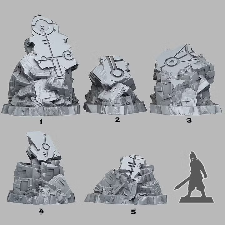 Alien Ruins — creator scale reference; reference figure not included