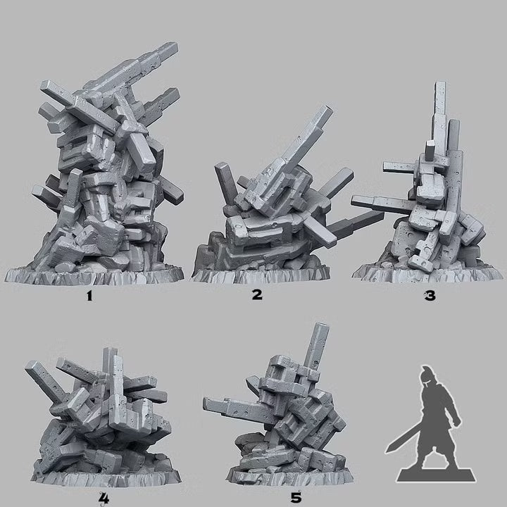 Natural Strap Stones — creator scale reference; reference figure not included