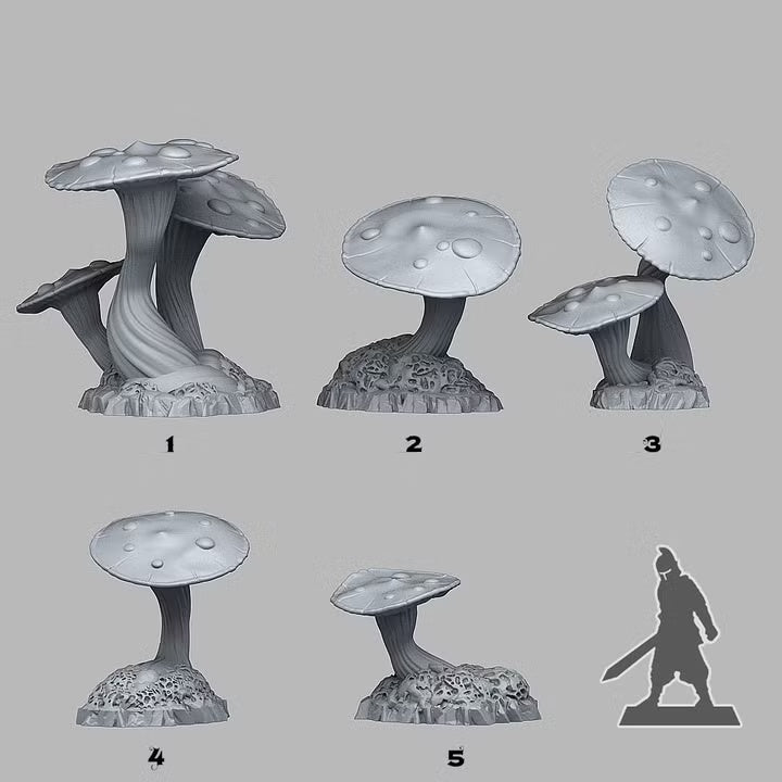 Fantasy Mushrooms — creator scale reference; reference figure not included