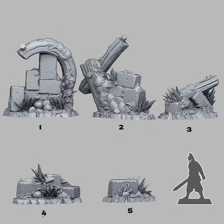 Summer Ruins — creator scale reference; reference figure not included